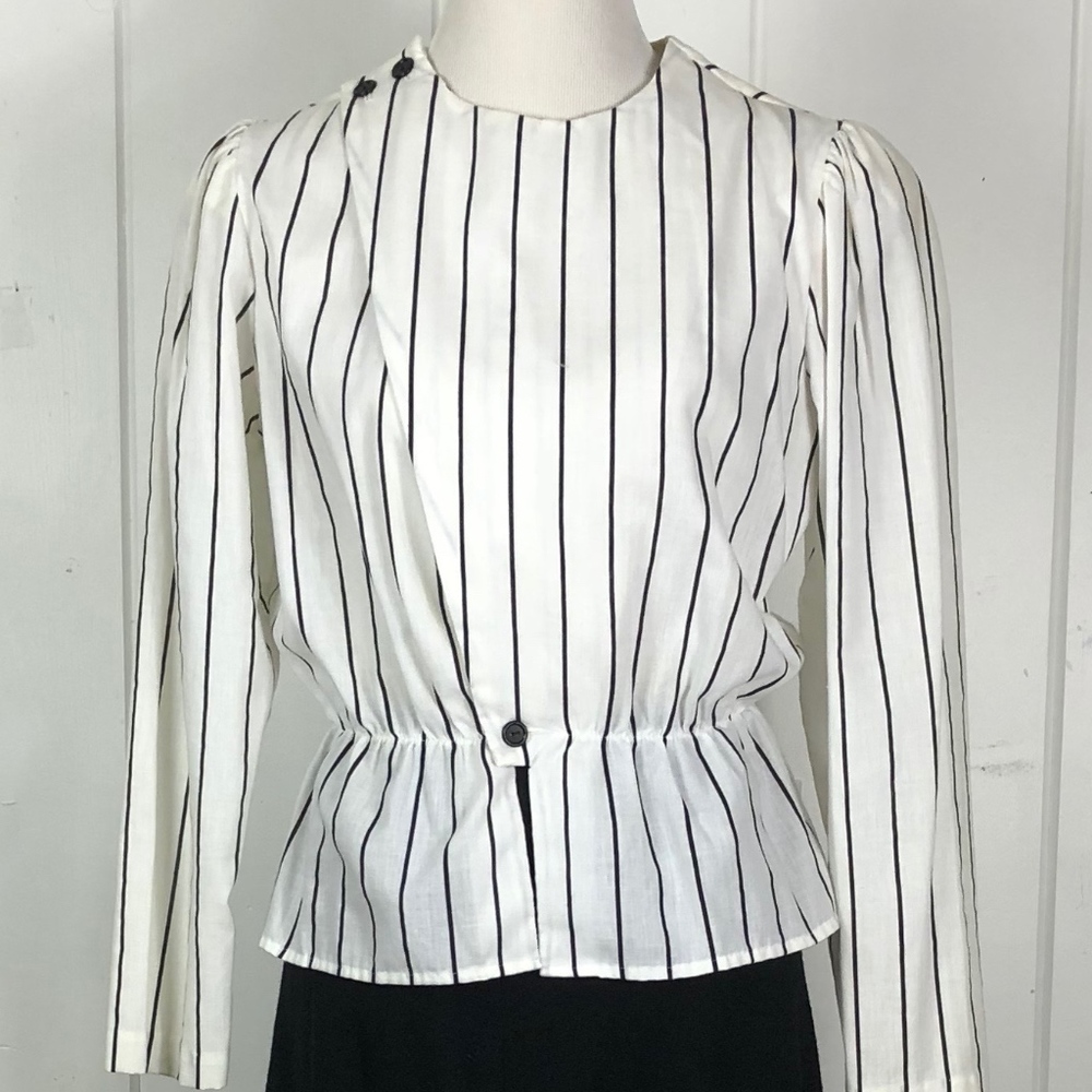 Avon Fashions Striped Bib Front Blouse - 13/14